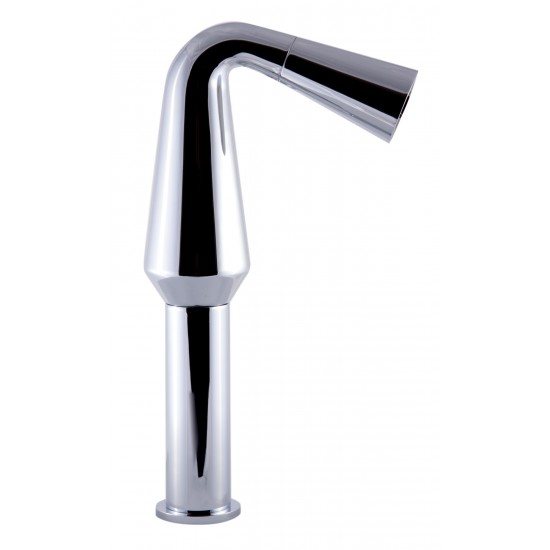 ALFI brand Polished Chrome Single Hole Tall Cone Waterfall Bathroom Faucet