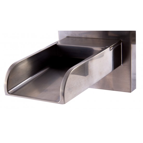 ALFI brand Brushed Nickel Widespread Wall Mounted Waterfall Bathroom Faucet