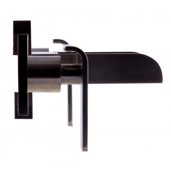 ALFI brand Brushed Nickel Widespread Wall Mounted Waterfall Bathroom Faucet