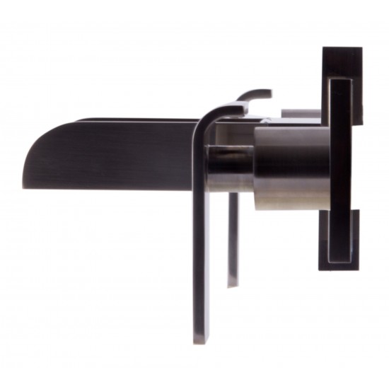 ALFI brand Brushed Nickel Widespread Wall Mounted Waterfall Bathroom Faucet