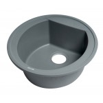 ALFI brand Titanium 20" Drop-In Round Granite Composite Kitchen Prep Sink