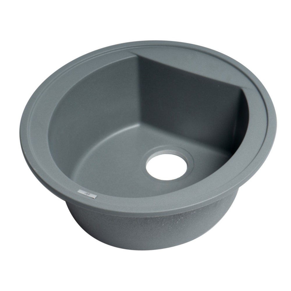 ALFI brand Titanium 20" Drop-In Round Granite Composite Kitchen Prep Sink