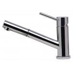 ALFI brand Solid Polished Stainless Steel Pull Out Single Hole Kitchen Faucet