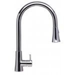 ALFI brand Solid Polished Stainless Steel Pull Down Single Hole Kitchen Faucet