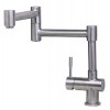 ALFI brand Solid Brushed Stainless Steel Retractable Single Hole Kitchen Faucet