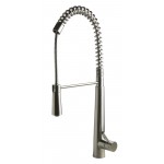 ALFI brand AB2039 Solid Stainless Steel Commercial Spring Kitchen Faucet