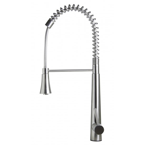 ALFI brand Solid Stainless Steel Kitchen Faucet with Pull Down Shower Spray