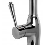 ALFI brand Traditional Solid Polished Stainless Steel Pull Down Kitchen Faucet