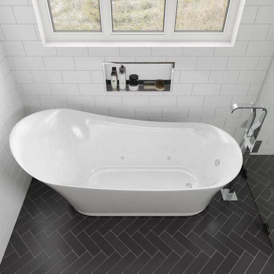 ALFI brand AB2180-PC Single Lever Floor Mounted Tub Filler Mixer