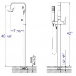 ALFI brand AB2180-PC Single Lever Floor Mounted Tub Filler Mixer