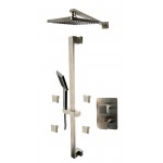 ALFI brand Brushed Nickel 3 Way Thermostatic Shower Set with Body Sprays