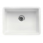 ALFI brand AB2317 23" White Fireclay Undermount Kitchen Sink
