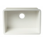 ALFI brand AB2317 23" White Fireclay Undermount Kitchen Sink