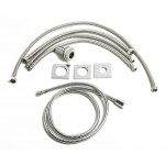 ALFI brand Deck Mounted Tub Filler and Square Hand Held Shower Head