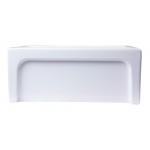 ALFI brand 24" White Arched Apron Thick Wall Fireclay Single Bowl Farm Sink