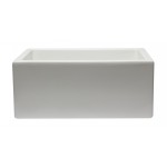 ALFI brand 24 inch Reversible Smooth / Fluted Single Bowl Fireclay Farm Sink