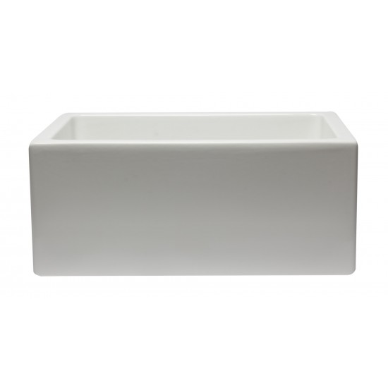 ALFI brand 24 inch Reversible Smooth / Fluted Single Bowl Fireclay Farm Sink