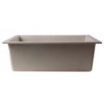 ALFI brand Biscuit 24" Drop-In Single Bowl Granite Composite Kitchen Sink