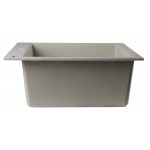 ALFI brand Biscuit 24" Drop-In Single Bowl Granite Composite Kitchen Sink