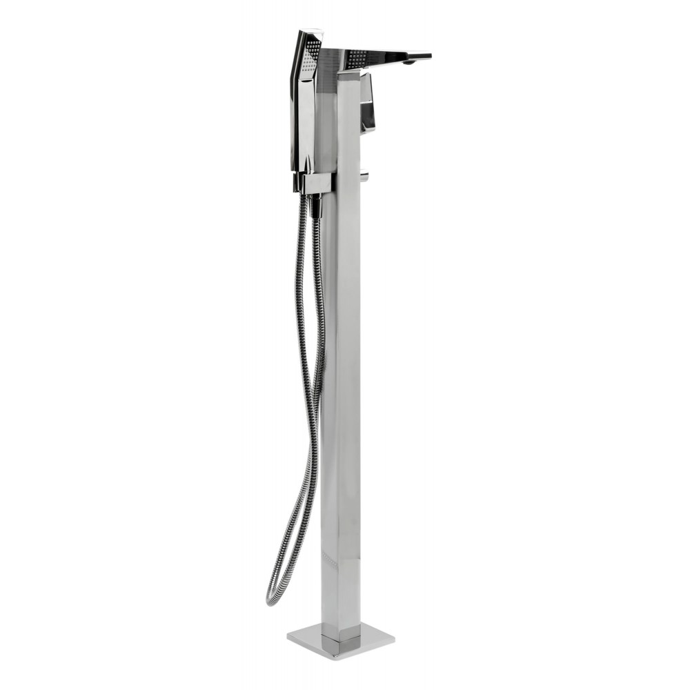 ALFI brand AB2475-PC Polished Chrome Single Hole Floor Mounted Tub Filler