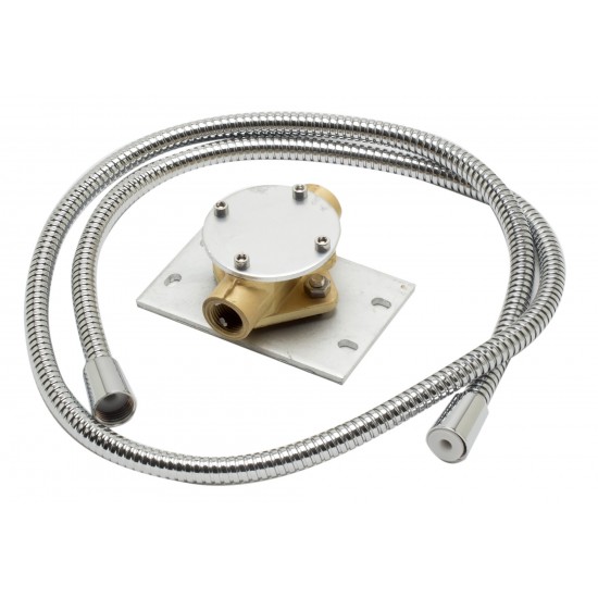 ALFI brand AB2475-PC Polished Chrome Single Hole Floor Mounted Tub Filler