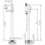 ALFI brand AB2475-PC Polished Chrome Single Hole Floor Mounted Tub Filler