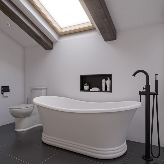 ALFI brand AB2534-BM Floor Mounted Tub Filler Mixer