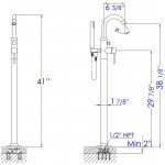 ALFI brand AB2534-BN Floor Mounted Tub Filler Mixer