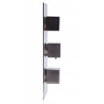 ALFI brand AB2701-BN Brushed Nickel Square 2 Way Thermostatic Shower Mixer