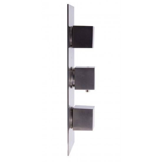 ALFI brand AB2701-BN Brushed Nickel Square 2 Way Thermostatic Shower Mixer