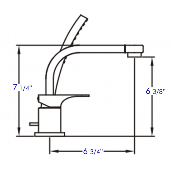 ALFI brandDeck Mounted Tub Filler and Round Hand Held Shower Head