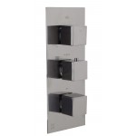 ALFI brandConcealed 3-Way Thermostatic Valve Shower Mixer Square Knobs