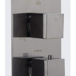 ALFI brandConcealed 3-Way Thermostatic Valve Shower Mixer Square Knobs