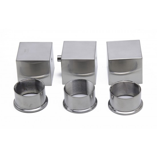ALFI brandConcealed 3-Way Thermostatic Valve Shower Mixer Square Knobs