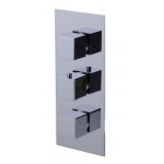 ALFI brand Concealed 3-Way Thermostatic Valve Shower Mixer Square Knobs