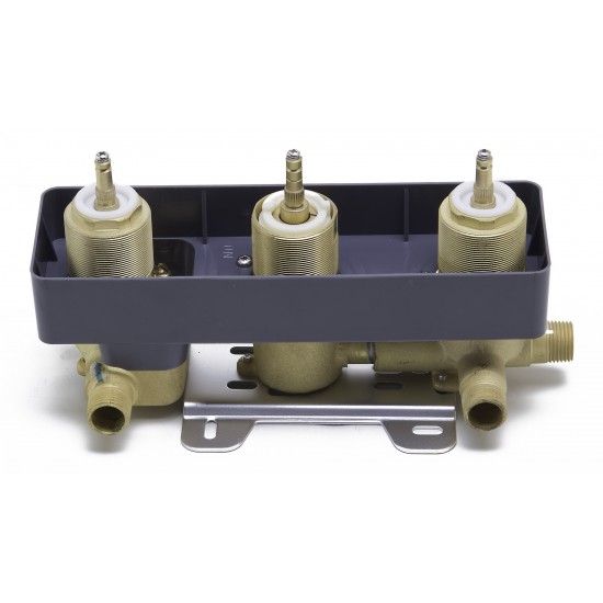 ALFI brand Concealed 3-Way Thermostatic Valve Shower Mixer Square Knobs