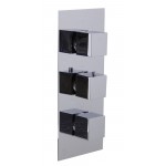 ALFI brand Concealed 3-Way Thermostatic Valve Shower Mixer Square Knobs