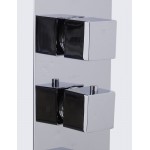 ALFI brand Concealed 3-Way Thermostatic Valve Shower Mixer Square Knobs