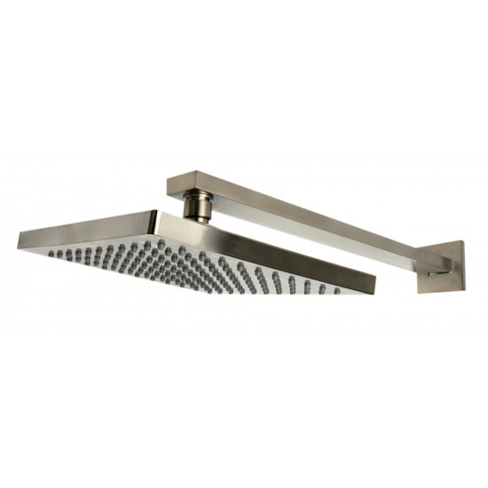 ALFI brand AB2830-BN Brushed Nickel 2 Way Thermostatic Square Shower Set