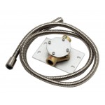 ALFI brand Brushed Nickel Single Hole Floor Mounted Waterfall Tub Filler