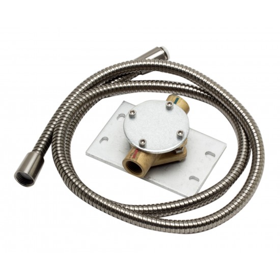 ALFI brand Brushed Nickel Single Hole Floor Mounted Waterfall Tub Filler