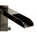 ALFI brand Brushed Nickel Single Hole Floor Mounted Waterfall Tub Filler