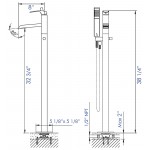 ALFI brand Brushed Nickel Single Hole Floor Mounted Waterfall Tub Filler
