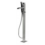 ALFI brand Polished Chrome Single Hole Floor Mounted Waterfall Tub Filler