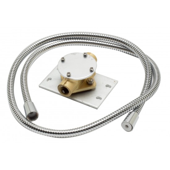 ALFI brand Polished Chrome Single Hole Floor Mounted Waterfall Tub Filler