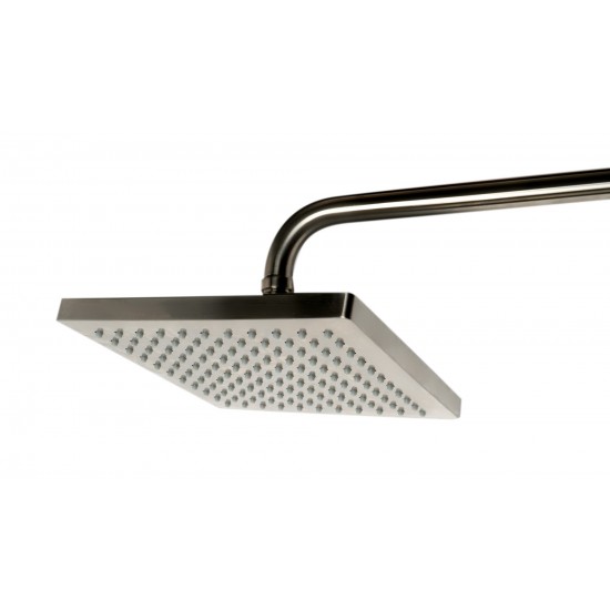 ALFI brand AB2862-BN Brushed Nickel Square Style Thermostatic Exposed Shower Set