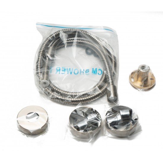 ALFI brand AB2867-BN Brushed Nickel Round Style Thermostatic Exposed Shower Set