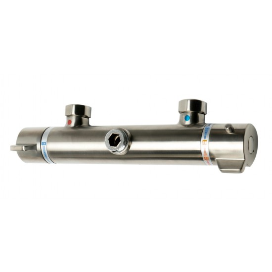 ALFI brand AB2867-BN Brushed Nickel Round Style Thermostatic Exposed Shower Set