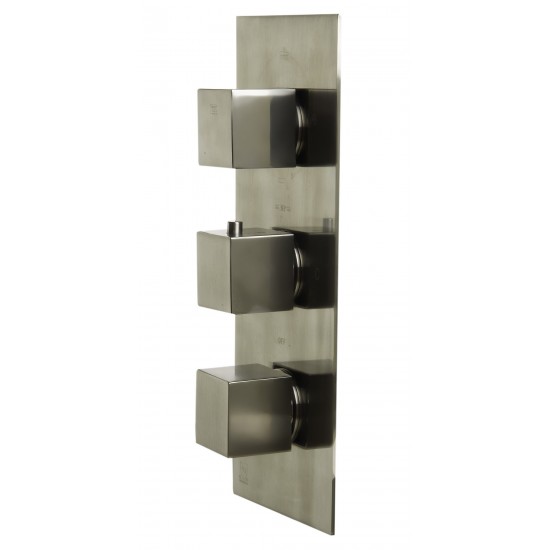 ALFI brandConcealed 4-Way Thermostatic Valve Shower Mixer /w Square Knobs