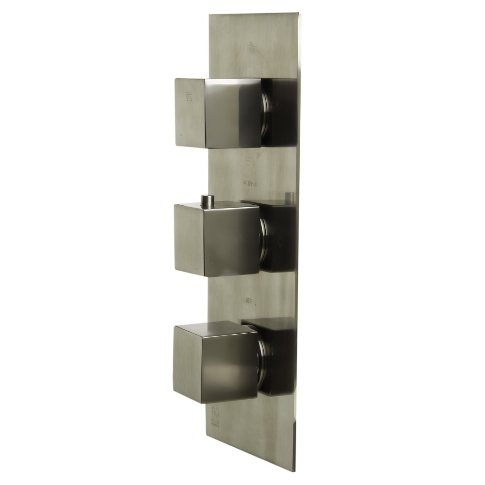 ALFI brandConcealed 4-Way Thermostatic Valve Shower Mixer /w Square Knobs